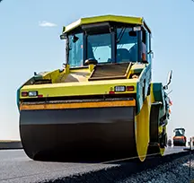 heavy equipment on the road