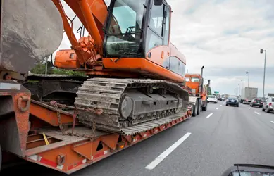 payloader on the road