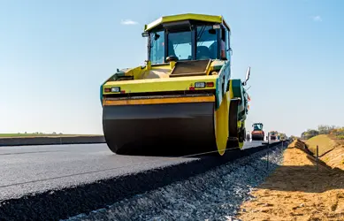 heavy equipment on the road